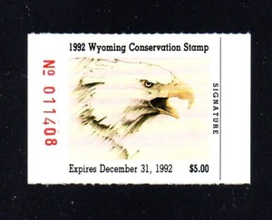 WYOMING. WY9  WILDLIFE CONSERVATION  STAMP  1992 MNH PRISTINE - Picture 1 of 1
