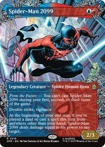 Spider-Man 2099 0216 ~ *Borderless** Rare MTG Marvel Spider-Man - Picture 1 of 1