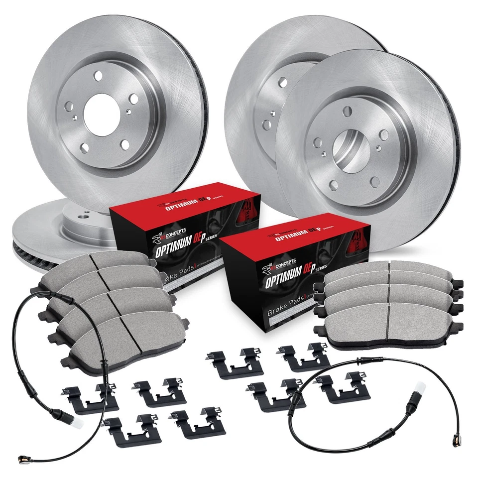 For Mercedes-Benz GL450 14-16 R1 Concepts Front & Rear Brake Kit w Optimum Pads - Image 1 of 2