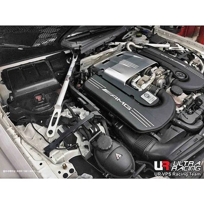 MERCEDES BENZ C43 C63 AMG W205 15~19 ULTRA RACING FRONT 4 POINT STRUT TOWER BAR - Bild 1 von 4