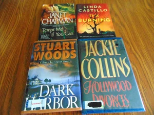 Lot of 4 LARGE PRINT Exlibris Books Thriller Mystery Suspense Hardcover Lot # B - Picture 1 of 6