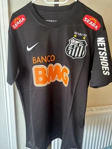 Santos Retro 2012-13 Football Away Shirt black centenary edition - sizes L & XL - Picture 1 of 7