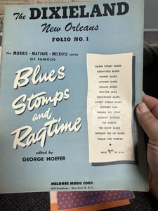 1950 Folio DIXIELAND BLUES STOMPS AND RAGTIME - Bild 1 von 4