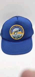 Vintage Truckermütze Snap Back World Bass Association blau ungewaschen - Bild 1 von 3