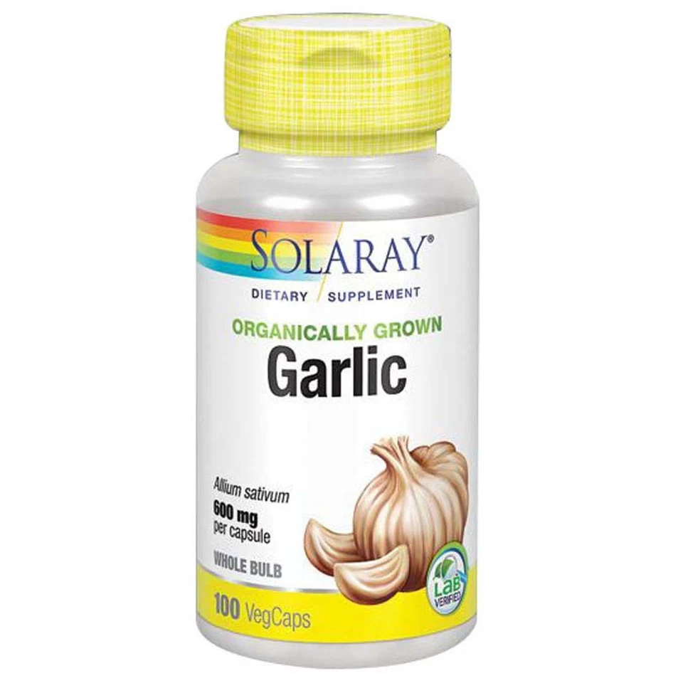 Ajo orgánico 100 cápsulas 560 mg de Solaray Foto 1 de 1