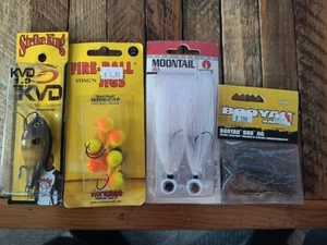 Lot Of Bass Lures, KVD Square Bill, VMC Moontail jigs, Northland Fireball Jigs.  - Picture 1 of 4
