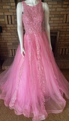Vestido de tul rosa estilo Jovani 59046 nuevo con etiquetas talla 8 Foto 1 de 4