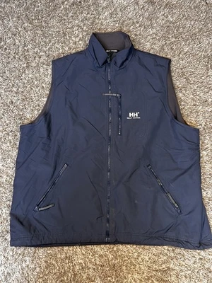Helly Hansen Mens XXL Navy Blue Polartec Fleece Vest Full Zip Outdoor Hiking - Image 1 of 4