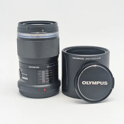 Olympus M.Zuiko Digital ED Prime 60mm f/2.8 Macro Lens Ø46mm w/ Hood *Untested* - Image 1 of 4