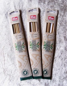 Prym BAMBUS Strumpfstricknadeln 3,0 mm / 20 cm lang - Nadelspiel - NEU - Bild 1 von 1