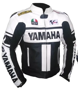 New Yamaha Motorrad Racing Biker Leather Jacket, MOTOGP Biker Leather Jacket - Picture 1 of 4