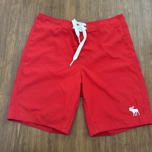 Abercrombie & Fitch Vintage Badehose Herren Medium Rot Boardshorts Large Elch - Bild 1 von 15