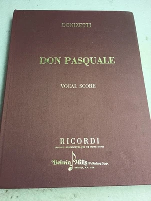 Don Pasquale (Vocal Score) Vocal Score Series by Gaetano Donizetti, Rep. Ricordi - Image 1 of 4