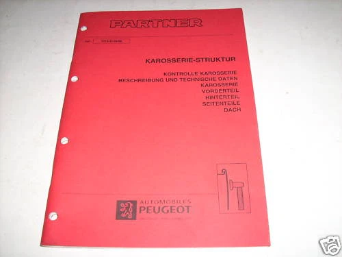 Manual de Taller Peugeot Partner Carrocería, St. 1996 - Imagen 1 de 1
