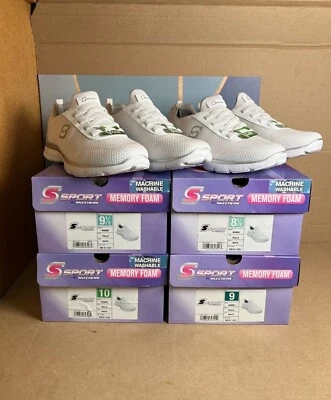 S Sport by Sketchers Memory Foam Shoes White Sneakers - NIB - Multiple Sizes! - Image 1 of 4