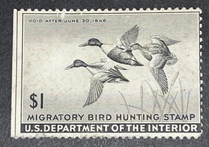 Travelstamps: 1945 US stamps Scott #RW12 Mint No Gum Unsigned - Picture 1 of 5
