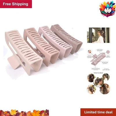 Hair Claw Clips - Matte Finish, One Size Fits All, Lightweight - 4 Pack Blush Foto 1 de 4