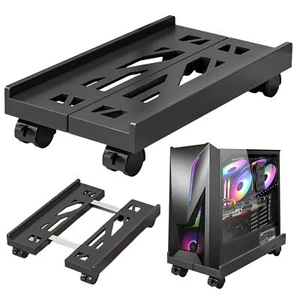 Computer Desktop Ständer40 * 40 * 7 cm Mobiler CPU-Ständer Mit 4 RollenAuszie... - Photo 1/7