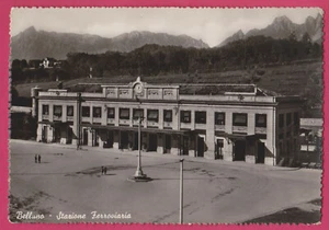 Belluno, Stazione Ferroviaria, Bahnhof, Italien Italia, alte Foto AK - Bild 1 von 2