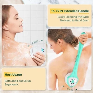 Electric Back Scrubber with Five Body Brush Head, Rechargeable (SAND FRIENDLY) - Picture 1 of 7