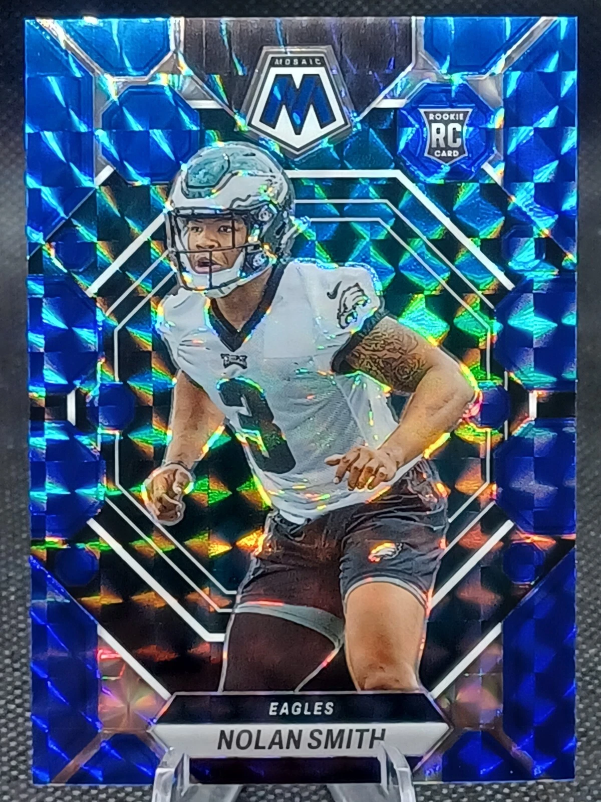 2023 Panini Mosaic Nolan Smith RC Rookie Card #353 Blue Mosaic Prizm /99