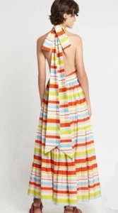 BNWT SASS & BIDE 'Good Cocktail' Halter Neck Striped Maxi Dress - SIze 10 - $650 - Picture 1 of 10