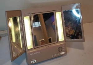 Vintage Vidal Sassoon Light Up Makeup Mirror 3 Sided 4 Way SP 475 👀 Description - Picture 1 of 6