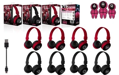 Squid Game Wireless Bluetooth Headphones Noise Cancelling Over-Ear Stereo UK - Image 1 of 4