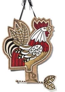 Silvestri Jute Fabulous Wendy Wiinanen Strutting Rooster Burlap Wall Decor - Picture 1 of 1