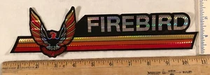 Vintage 1970s Pontiac Firebird Logo Decal Bumper Sticker Prism Prismatic 10”x3” - Picture 1 of 1