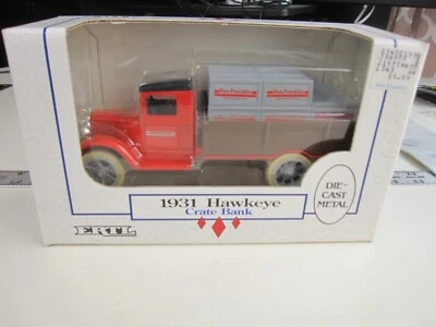 1992 ERTL 1931 Hawkeye Ben Franklin Crate Truck Vehicle Bank  MIB  BIS - Image 1 of 4