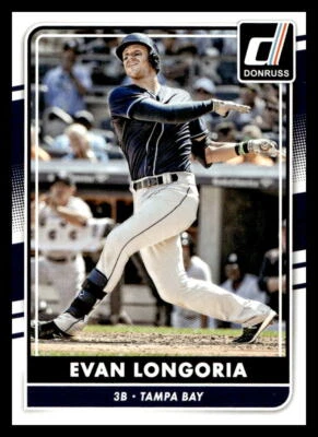2016 Donruss #142 Evan Longoria   Tampa Bay Rays - Image 1 of 2