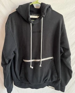 Detroit Pistons NBA Authentics Black Hoodie Sweatshirt Mens Large Zip Pockets - Picture 1 of 8