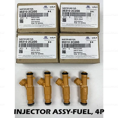 ⭐Genuino⭐ Inyectores de combustible de motor 4P para Hyundai Genesis Coupé 2.0LT 2013-2014 Foto 1 de 3