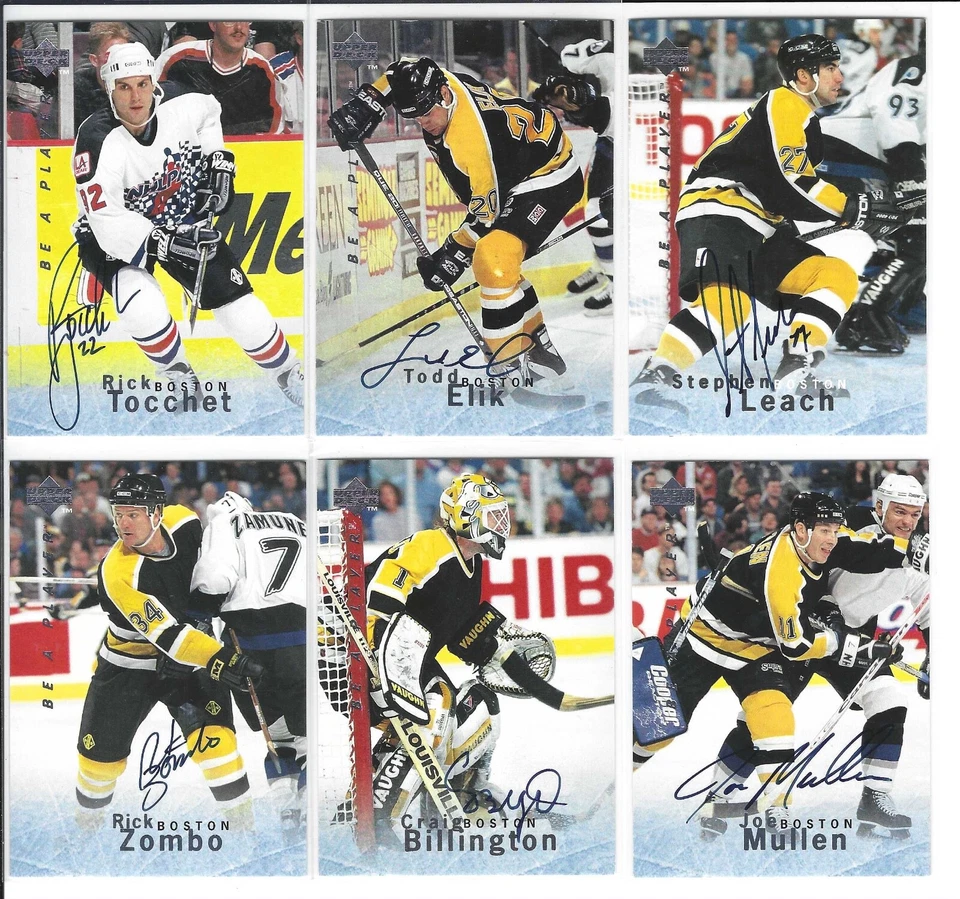 1995-96 Be  A Player Boston Bruins Autographed Cards- Pick Your Player - Image 1 of 1