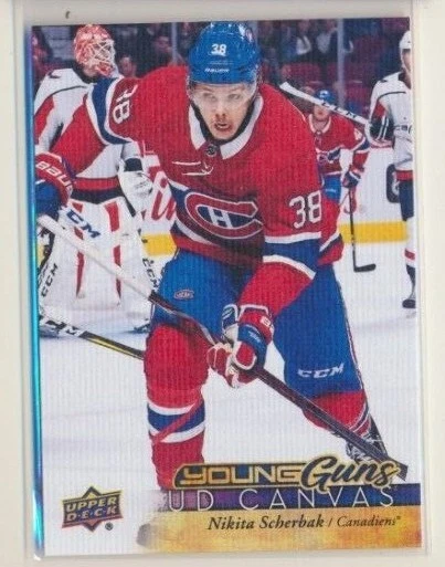 2017-18 Upper Deck Series 1 Canvas Young Guns C107 Nikita Scherbak Canadiens - Image 1 of 1