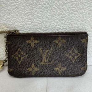 LOUIS VUITTON Monogram Pochette Cles M62650 Coin Key Case Canvas Brown - Picture 1 of 9
