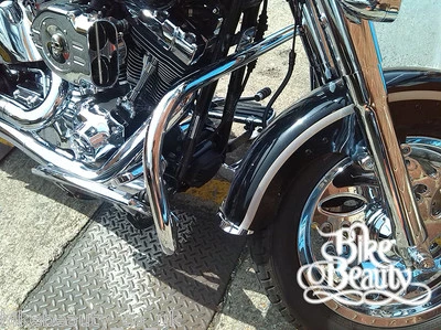 Crash Barra Highway Protezione Motore Per Harley Davidson Softail Fatboy - Immagine 1 di 4