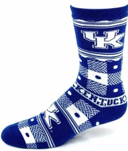 Kentucky Wildcats blau & weiß gesteppte Deuce Crew-Socken - Bild 1 von 2