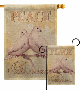 Tauben Sackleinen Garten Flagge Sweet Life Erde Deko Geschenk Hof Haus Banner - Bild 1 von 19