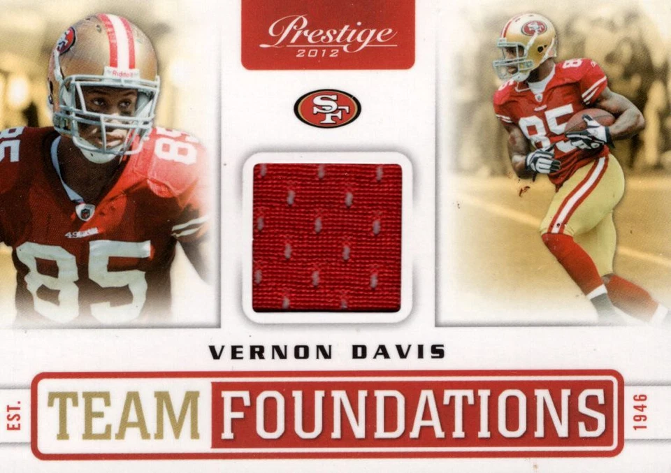 2012 Prestige Team Foundations Materials #34 Vernon Davis Jersey /249 - NM-MT - Image 1 of 1