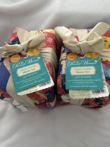 Pioneer Woman Floral Patch Quilted King Size Pillow Shams Set of 4 NWT - Picture 1 of 5