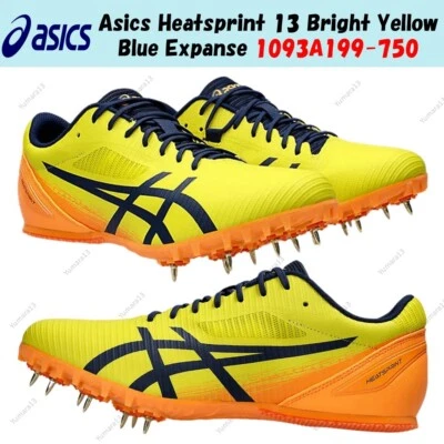 Asics Heatsprint 13 amarillo brillante azul Expanse 1093A199-750 talla para h... - Imagen 1 de 4