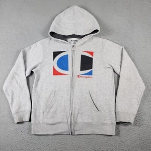 Champion Sweater Boys XL Gray Full Zip Up Hoodie Sweatshirt Youth/Kids * - Picture 1 of 11