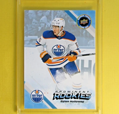 DYLAN HOLLOWAY  ROOKIE  2023  National Hockey Card Day  #10  Edmonton Oilers - Image 1 of 4