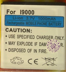 UP HM 2419 LS Li-ION 3,7V 1000mAh Akku für SAMSUNG Galaxy GT i9000  - Picture 1 of 1