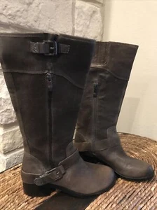 Vince Camuto Brown Leather 6 B Women's Knee High Boots - Nice! - Picture 1 of 5