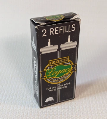 Paquete de dos cartuchos de recarga Cork Pops Legacy para abrebotellas de vino Foto 1 de 4