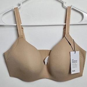 Knix Wing Woman Contour Bra Size 3 Wireless Foam Cup Side Coverage Warm Sand NEW - Picture 1 of 13