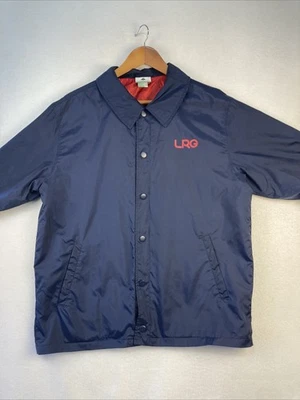 LIFTED RESEARCH GROUP Light Jacket Blue LRG Logo Windbreaker Snap Men's XL EUC - Image 1 of 4